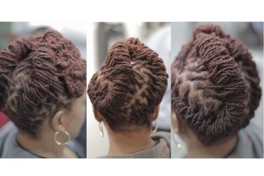 colored locs on dark skin